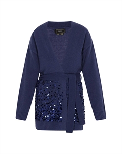 Вязаный кардиган, темно-синий Faina