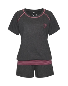 Короткий пижамный комплект, антрацит Vivance