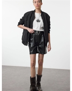 Брюки свободного кроя со складкой спереди, черный Trendyol