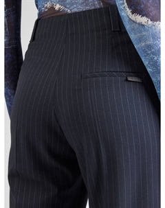 Широкие плиссированные брюки Hulana, темно-синий Hugo