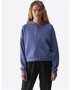 Спортивная толстовка с капюшоном на молнии, синий 4f