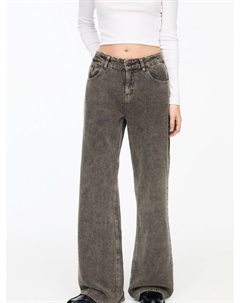 Широкие брюки, антрацит Pull & bear