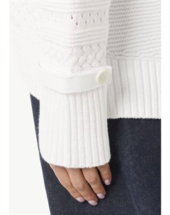 Вязаный свитер, белый Comma,