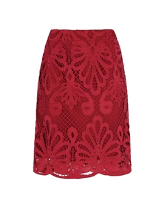 Юбка до колена, цвет wine red Faina