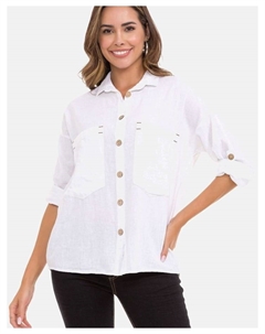 Блуза Hemdbluse, белый Cipo&baxx