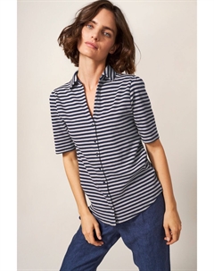 Рубчатая синяя рубашка Рози, синий White stuff