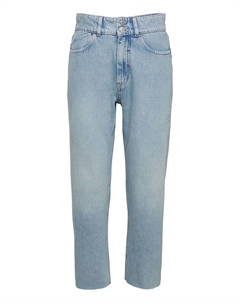 Голубые укороченные джинсы в стиле папа, синий Esprit