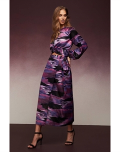 Атласная юбка миди, фиолетовый Next