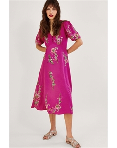 Пурпурное платье Jenny с вышивкой, фиолетовый Monsoon