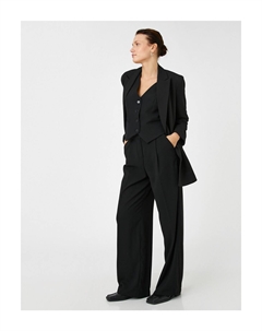 Брюки с карманами и складками, черный Koton