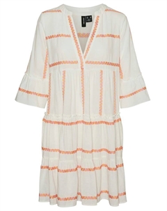 Длинное платье, цвет creme/orange Vero moda