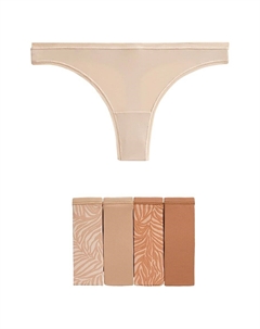 Стринги - 5 пар, коричневый Marks & spencer