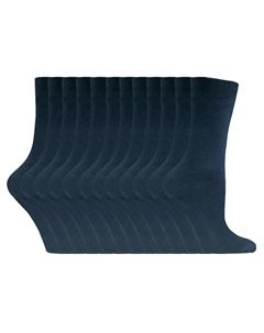 Однотонные носки с высоким содержанием хлопка 12 пар мультипак носки сноб тонкие удобные носки для экипажа, синий Sock snob