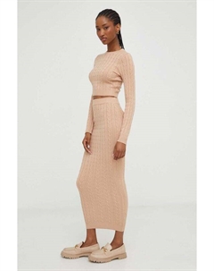 Комплект из свитера и юбки, бежевый Answear lab