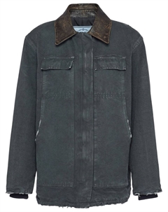 Куртка с прорезями, серый Prada