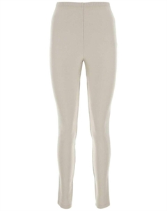 Леггинсы с логотипом и треугольником, нейтральный цвет Prada