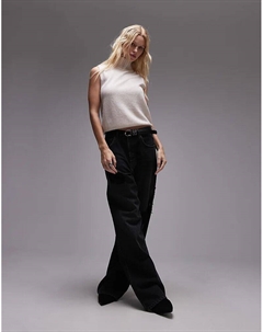 Майка без рукавов с высоким воротом светло-бежевого цвета Mango