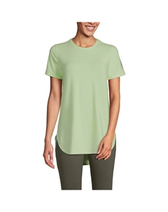 Женская влагоотводящая туника Lands End UPF 50, цвет Lime Jade Pinstripe Lands' end