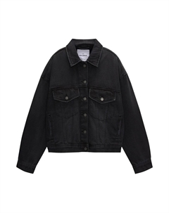 Джинсовая куртка Between-Season Jacket, черный Pull & bear
