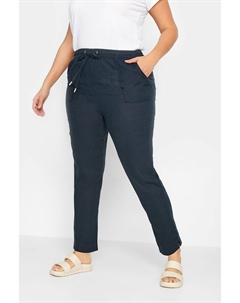 Джоггеры из вискозы со смесовым льном, синий Yours