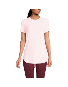 Женская влагоотводящая туника Lands End UPF 50, цвет Rose White Pinstripe Lands' end