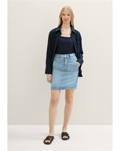 Джинсовая юбка, цвет Light Stone Bright Blue Denim Tom tailor
