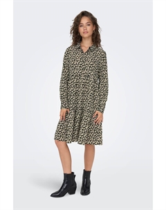 Многослойное платье-рубашка, черный Jdy