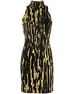 Жаккардовое платье мини, черный Ambush