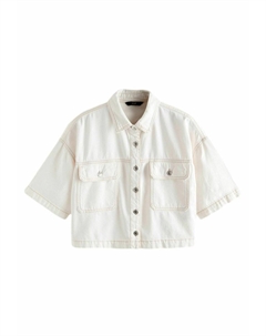 Рубашка-блузка CROPPED, белый Next