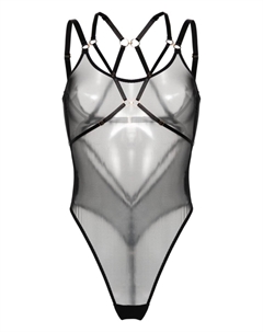 Боди Vero с ремешками, черный Bordelle