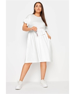 Туника-Туника с оборками на рукавах, белый Yours