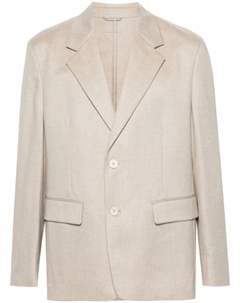 Кашемировый пиджак с логотипом, нейтральный цвет Prada