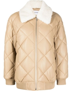 Стеганая куртка из искусственной кожи, нейтральный цвет Stand studio