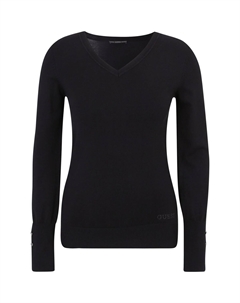 Женский свитер с V-образным вырезом, цвет Jblk Jet Black Guess