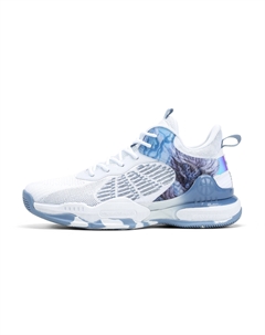 Баскетбольные кроссовки Basketball Shoes Men Low-Top White Smoke Blue Red dragonfly