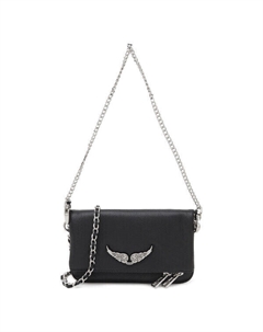 Кожаная сумка-клатч, черный Zadig&voltaire