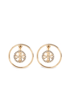 Серьги с логотипом, золотой Tory burch