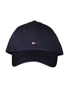 Синяя хлопковая женская шапка Tommy hilfiger