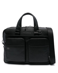 Портфель с тисненым логотипом, черный Piquadro