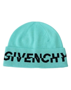 Аквамариновая шерстяная шапка унисекс с логотипом, зеленый Givenchy
