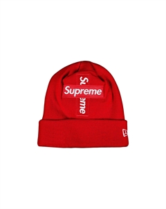 Шапка-бини с логотипом x New Era Cross Box, цвет Красный Supreme