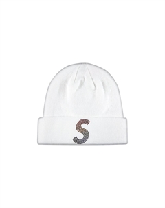 Шапка-бини с логотипом x New Era x Swarovski, цвет Белый Supreme