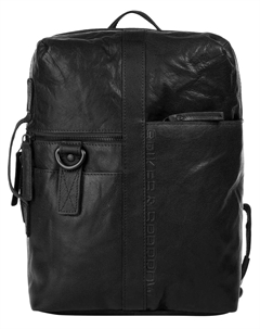 Рюкзак для ноутбука, натуральная кожа, черный Spikes & sparrow
