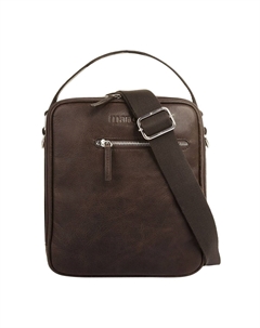Сумка через плечо DON PIETRO, натуральная кожа, темно-коричневый Mano