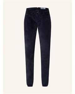 Вельветовые брюки чиносы узкого кроя bobby, синий Jacob cohen