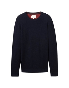 Пуловер, цвет knitted navy melange Tom tailor