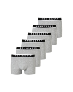 Шорты/брюки «Ретро», набор из 6 шт – 95/5 – органический хлопок, цвет Grau-melange Schiesser