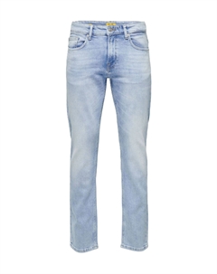 Джинсы с пятью карманами, потертые, мужские, цвет 187212 Light Blue Only & sons