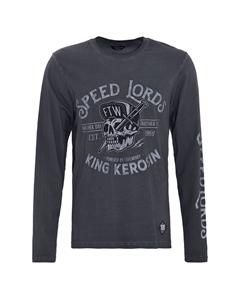 Рубашка с длинными рукавами и принтом Speed ​​Lords спереди и на рукавах, антарцитовый King kerosin
