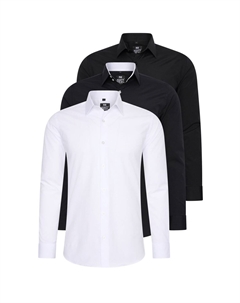 Рубашка (3 шт) с длинными рукавами, приталенного кроя, белый Rusty neal